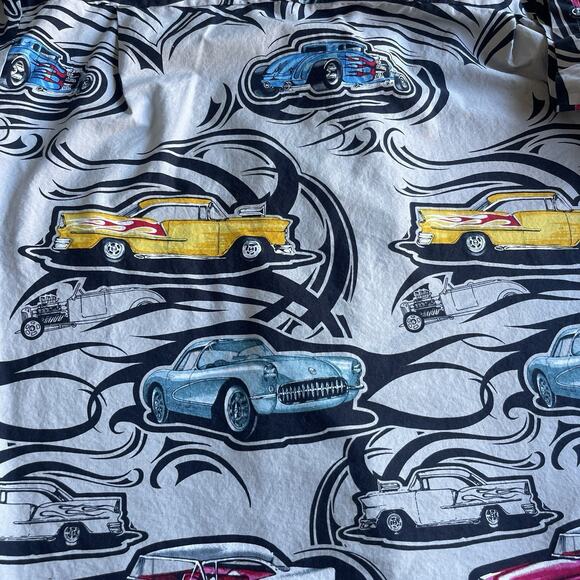 Pacific Legends Men Hawaiian Button Up Shirt Extra Large XL Cotton Car Print USA - Picture 3 of 9